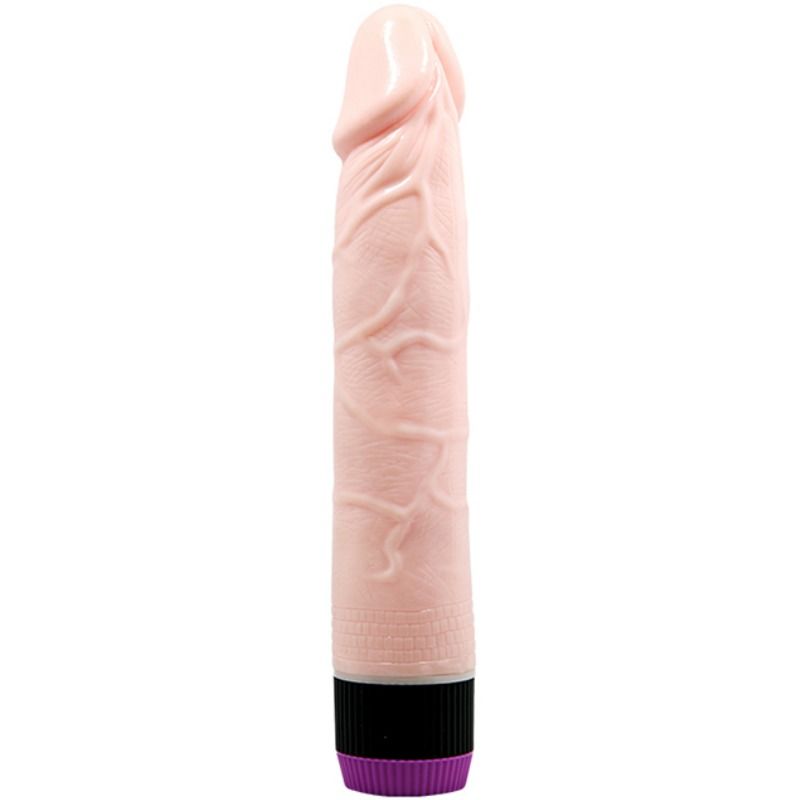 Vibrador realista BAILE Adour Club de 21.5 cm, con textura detallada y diseño ergonómico para placer y comodidad.