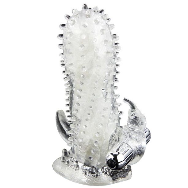 BAILE Brave Man Rabbit Vibrator with extension, featuring a sleek design and dual stimulation capabilities.