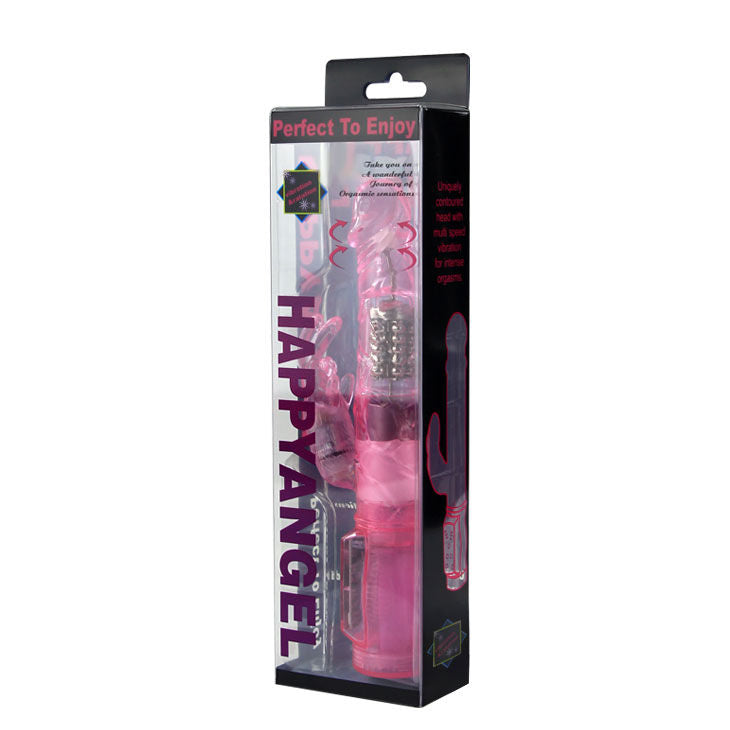 BAILE MINI ROTADOR RABBIT in pink, showcasing its dual stimulation design and compact size for enhanced pleasure.