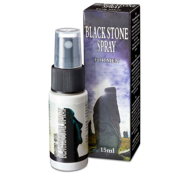 Cobeco Black Stone Spray for Men 15ml bottle with a sleek design, showcasing the brand logo and product label.