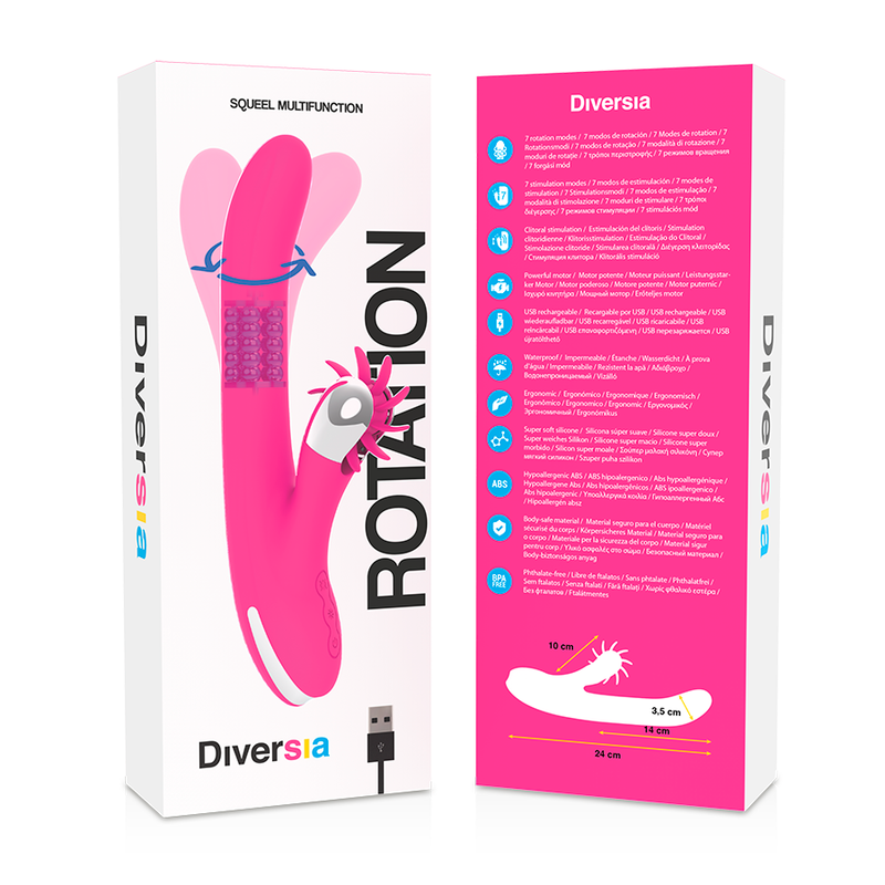Bola de rotación Bunny de 24 cm de la marca Diversia, diseño colorido y resistente para juegos y diversión infantil.