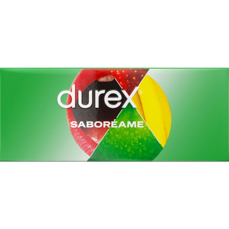 Condones Durex Pleasure Fruits de 144 unidades con envase colorido y diseño atractivo, ideales para mayor placer y protección.