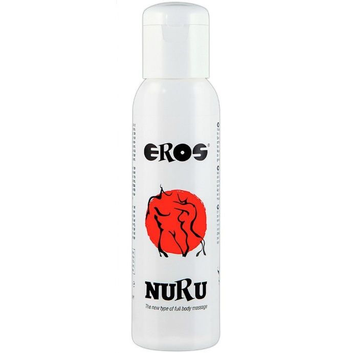 Aceite de masaje EROS NURU de 250 ml de la línea EROS CLASSIC, con minerales y textura suave para relajación y bienestar.