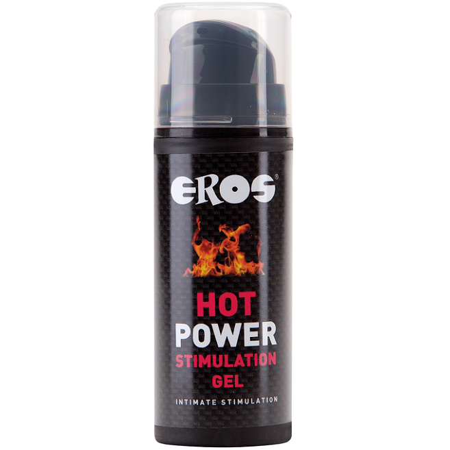 Gel estimulante del clítoris EROS POWER LINE con efecto calor, en envase de la marca EROS POWER LINE, para mayor sensibilidad.