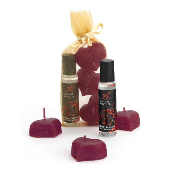 Vela aromática Extase Sensual Noches de Seda en vaso, con aroma suave y envolvente para crear ambiente romántico.