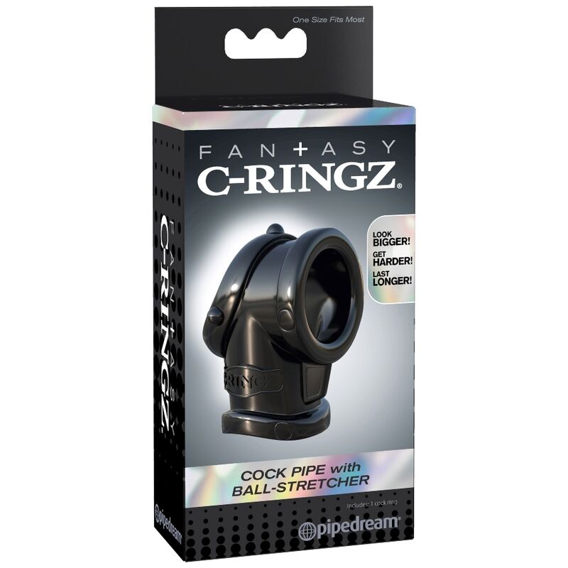 Fantasy C-Ringz Cock Pipe with Ball Stretch, featuring a sleek design and comfortable fit for enhanced pleasure.