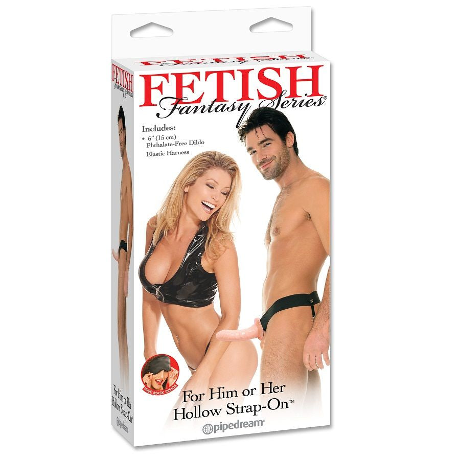 Adjustable 15 cm natural hollow strap-on from Fetish Fantasy Series, showcasing realistic design and versatile use.