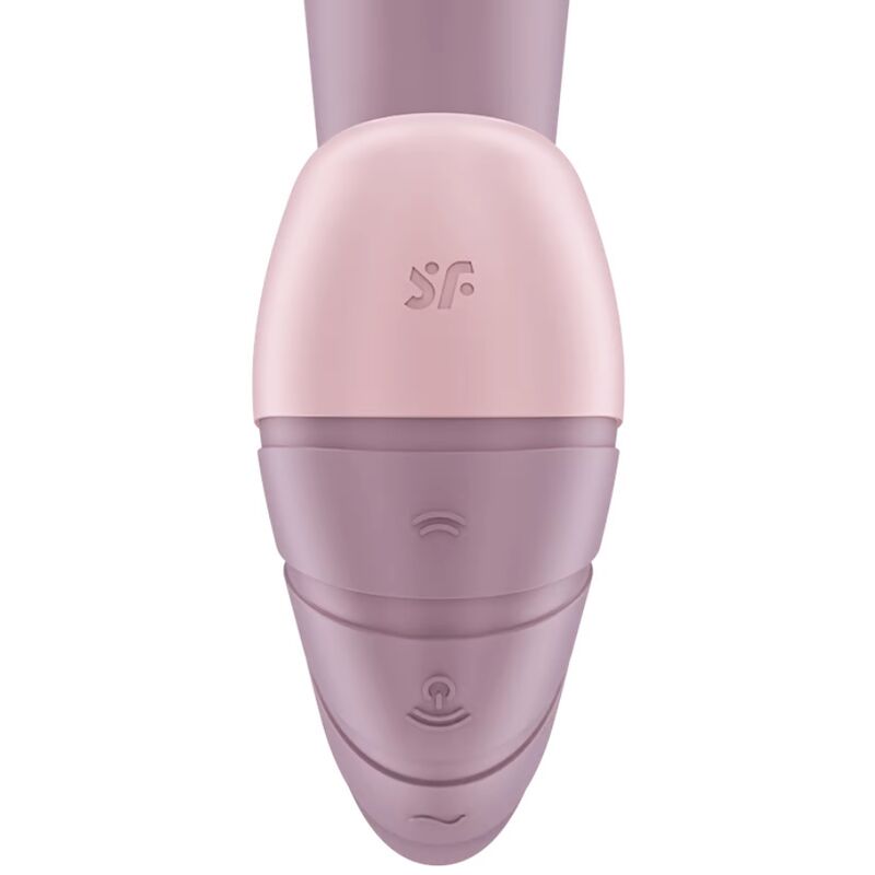 Estimulador y vibrador Satisfyer Supernova de color blanco con diseño ergonómico y tecnología Air Pulse, en uso sobre piel.