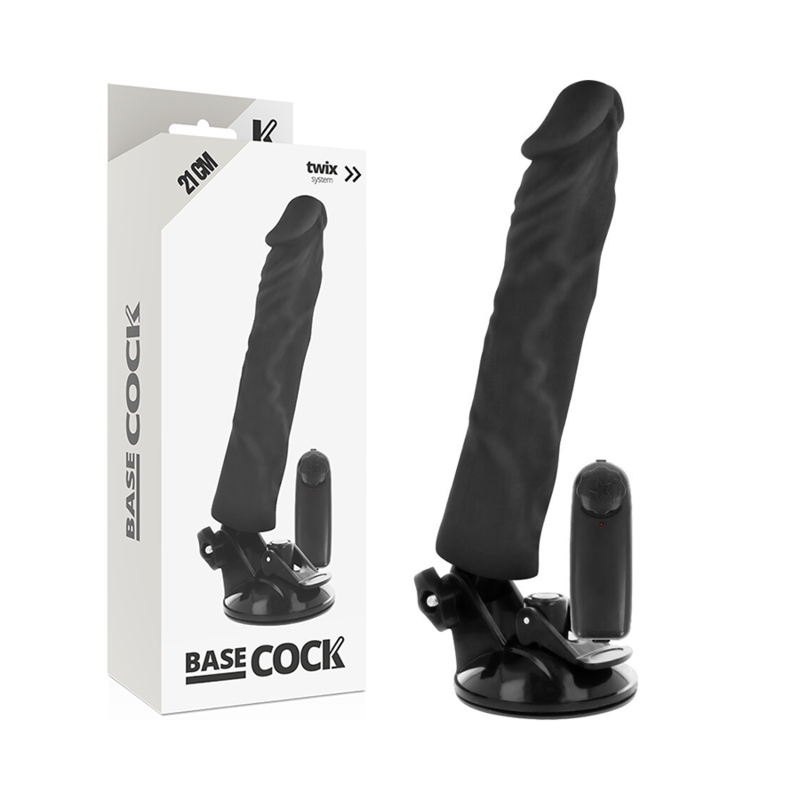 BASECOCK - VIBRADOR REALÍSTICO CONTROL REMOTO NATURAL 21 CM -O- 4 CM