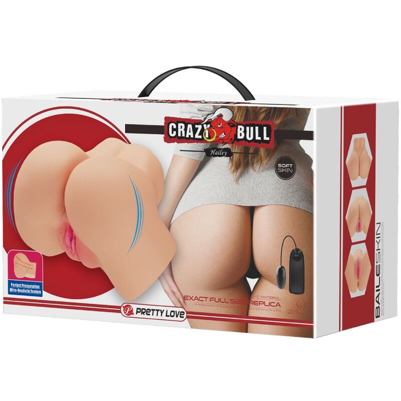 CRAZY BULL - VAGINA Y ANO REALÍSTICOS VIBRADOR HAILEY