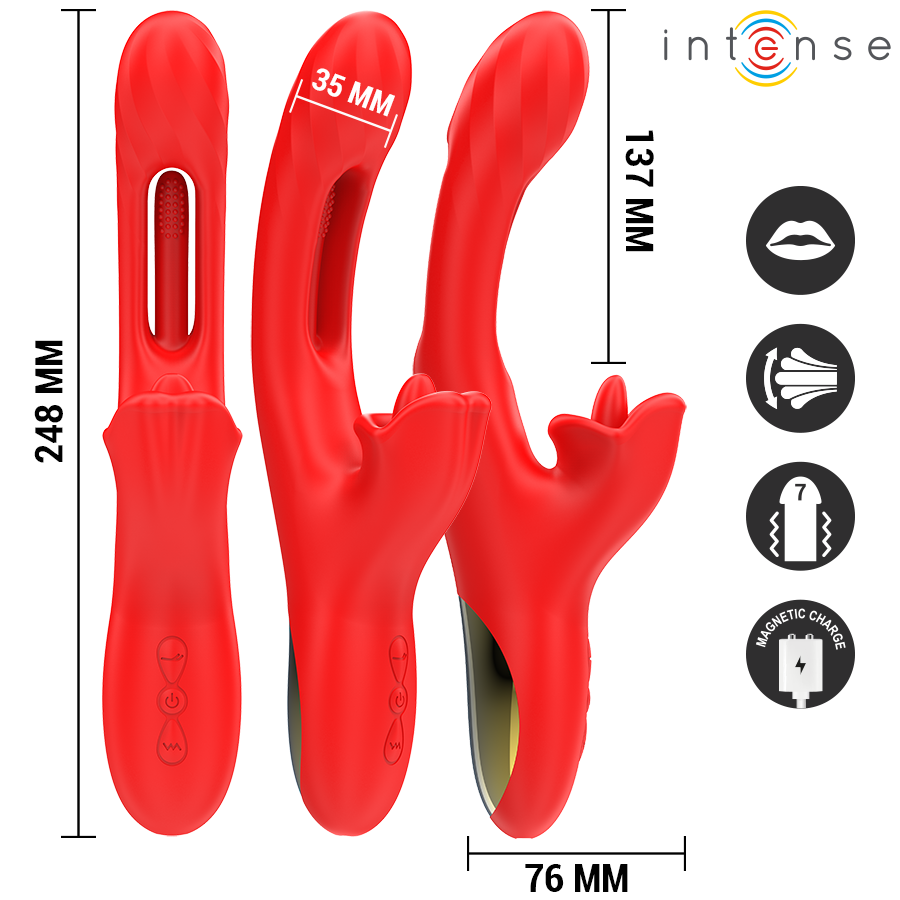 INTENSE - JESSICA MULTIFUNCTION VIBRATOR CLITORAL STIMULATION 24.8 CM   Tab Online