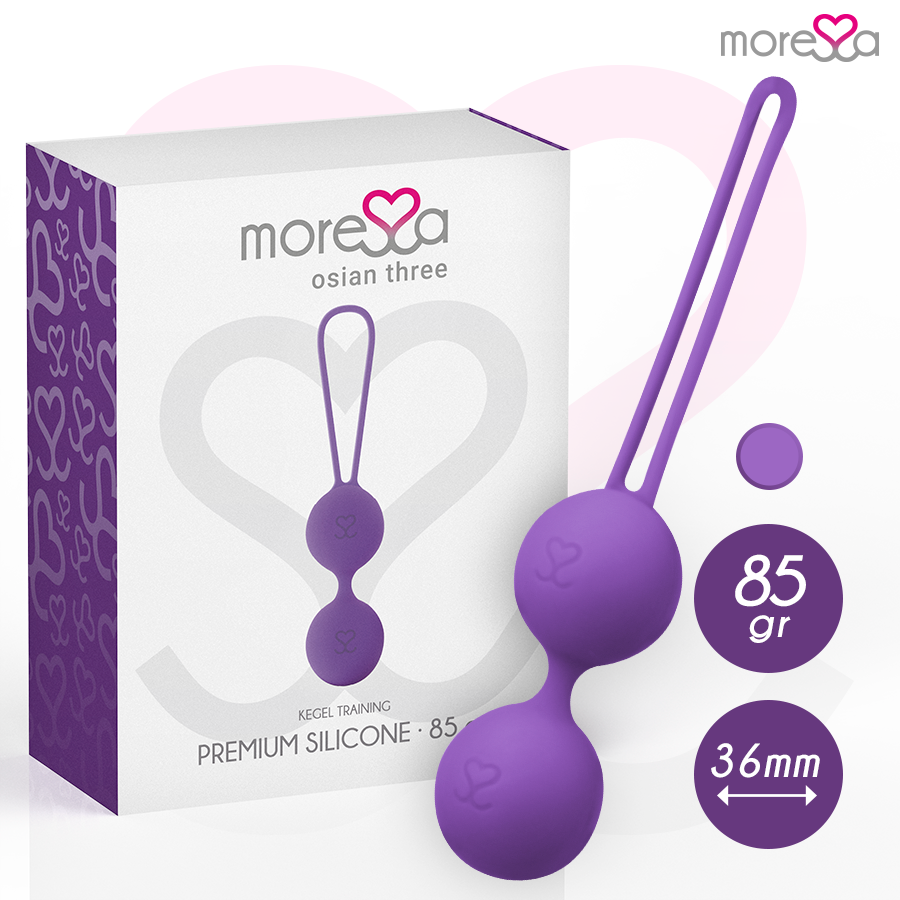MORESSA - OSIAN THREE ENTRENAMIENTO SUELO PELVICO 85 gr PREMIUM SILICONA LILA
