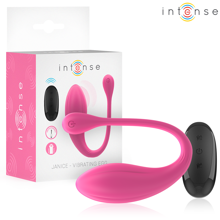 INTENSE - JANICE VIBRADOR U DOBLE ESTIMULACIÓN 10 VIBRACIONES ROSA CONTROL REMOTO
