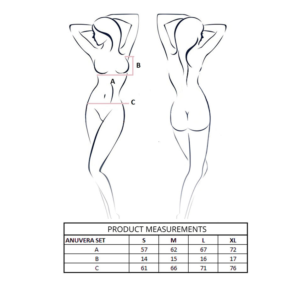 PASSION - ANUVERA SET SUJETADOR + TANGA BLANCO L/XL