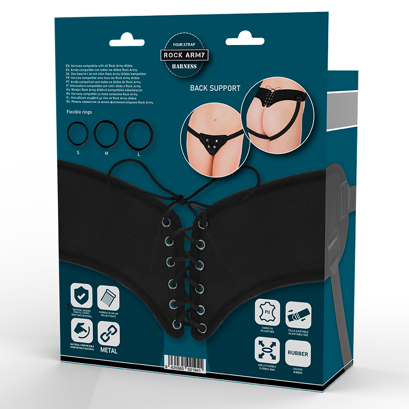 ROCKARMY - ARNÉS AJUSTABLE Y ANILLOS FLEXIBLES