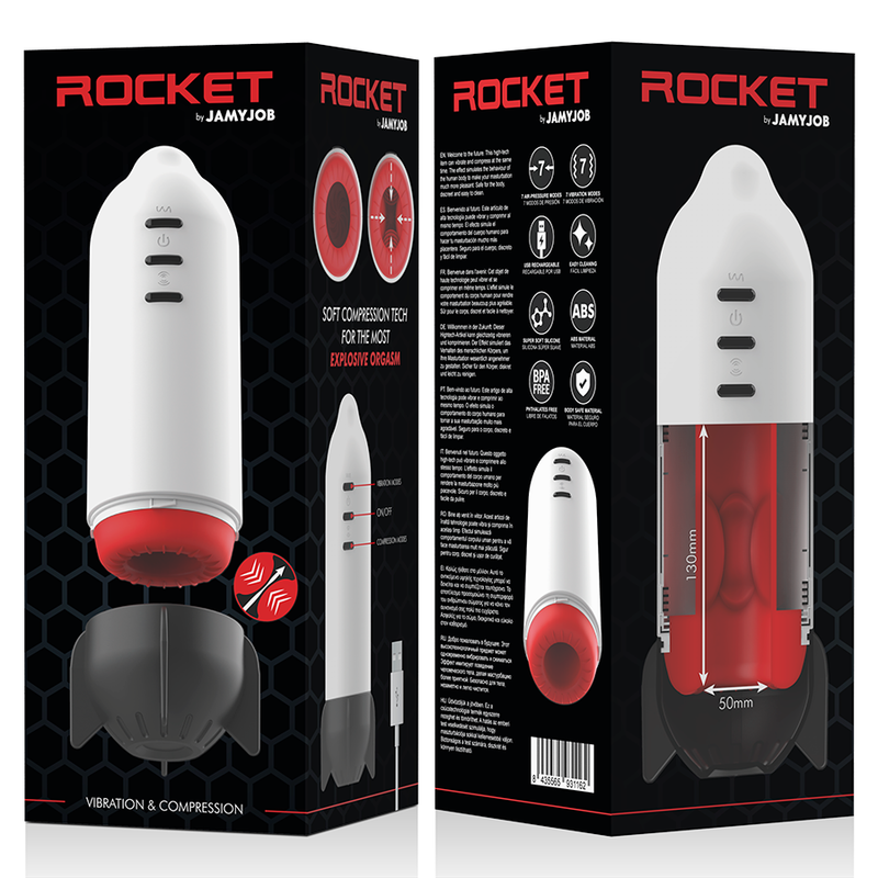 JAMYJOB - ROCKET MASTURBADOR TECNOLOGIA SOFT COMPRESSION I VIBRACIÓ