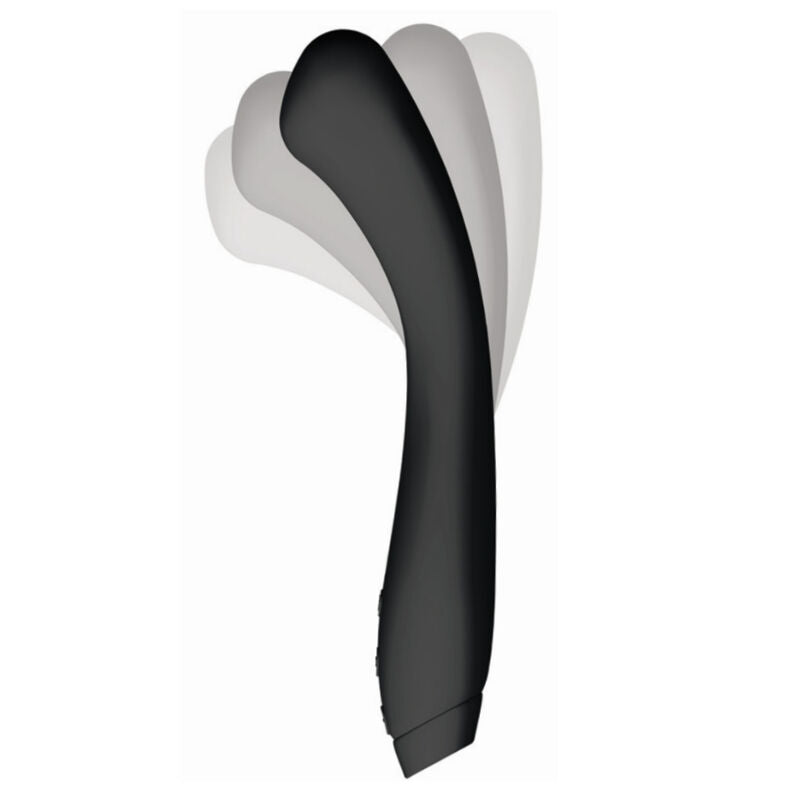 Vibrador Juno Flex de JE JOUE en color negro, diseñado para estimulación del punto G, con forma flexible y ergonómica.