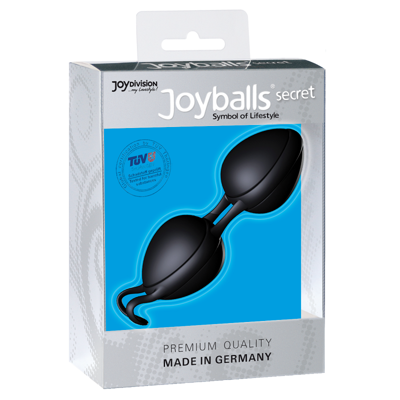 Black JOYDIVISION JOYBALLS Secret Bolas Chinas displayed on a neutral background, showcasing their smooth, rounded design.