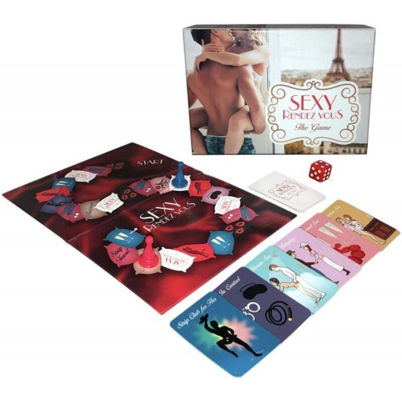 KHEPER GAMES Sexy Rendez Vous board game for two, featuring colorful game pieces and a playful design.