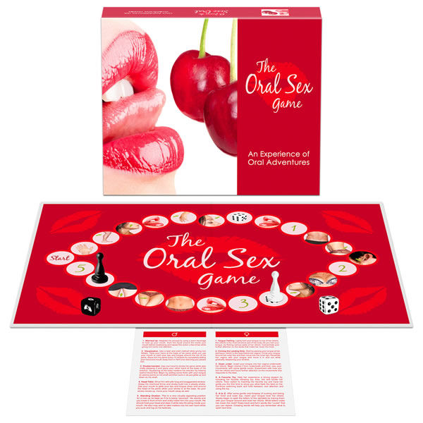 KHEPER GAMES Oral Sex game for couples, featuring colorful game pieces and playful design on a table setting.