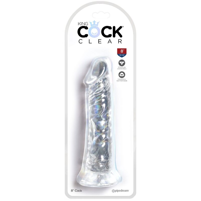 KING COCK - CLEAR PENIS REALÍSTIC 19.7 CM TRANSPARENT