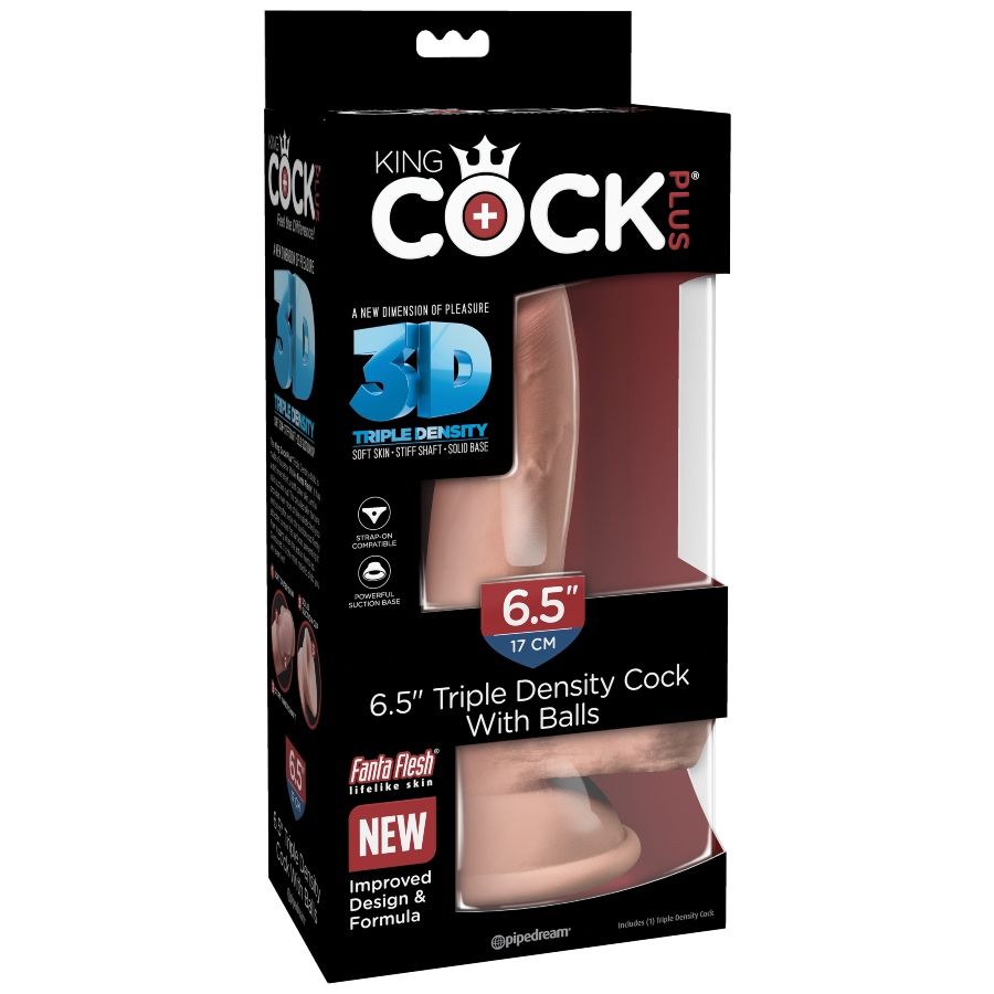 KING COCK - DILDO TRIPLE DENSITAT 14 CM