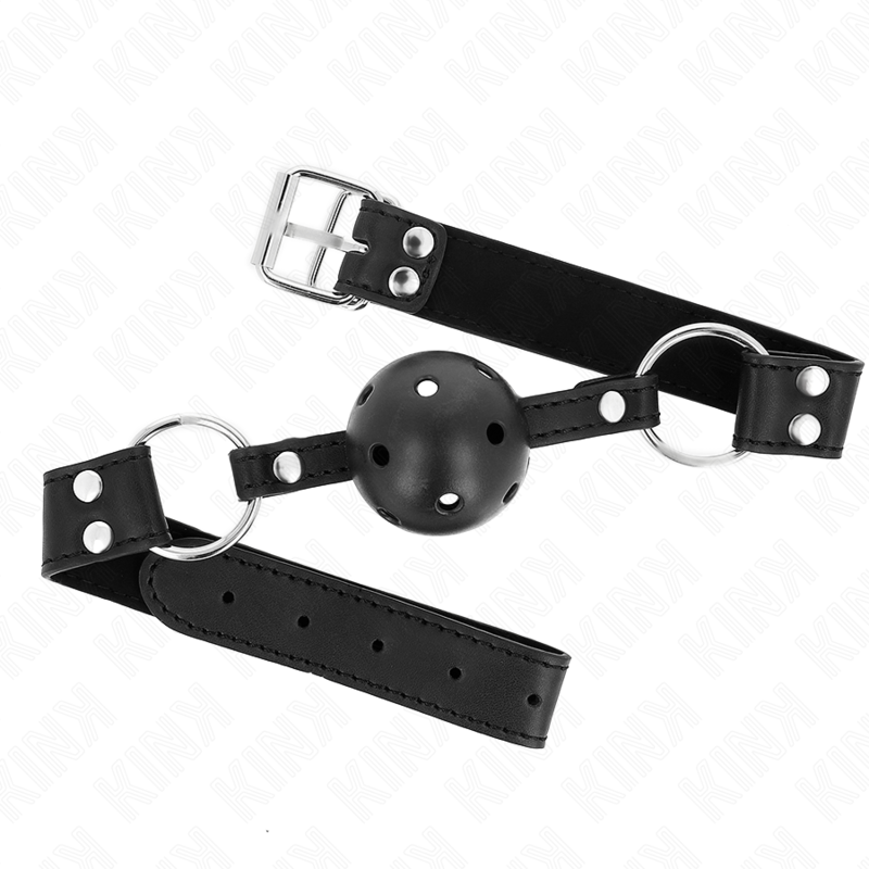 KINK - BALL CLAMP 4 CM BREATHABLE WITH DOUBLE RIVET MODEL 1 BLACK 62 x 2.5 CM ADJUSTABLE 42-58 CM