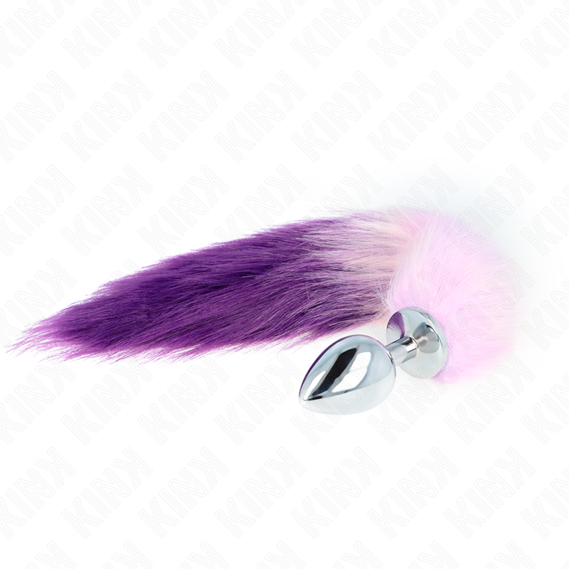 KINK - PLUG ANAL TALLA L 10 X 4 CM AMB CUA SINTÈTICA 40 CM VIOLETA