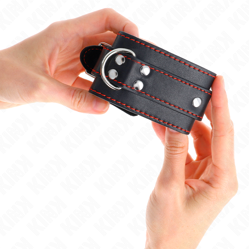 KINK - CANELLERES NEGRE AMB DETALLS EN VERMELL AJUSTABLE 20-28 CM X 5.5 CM