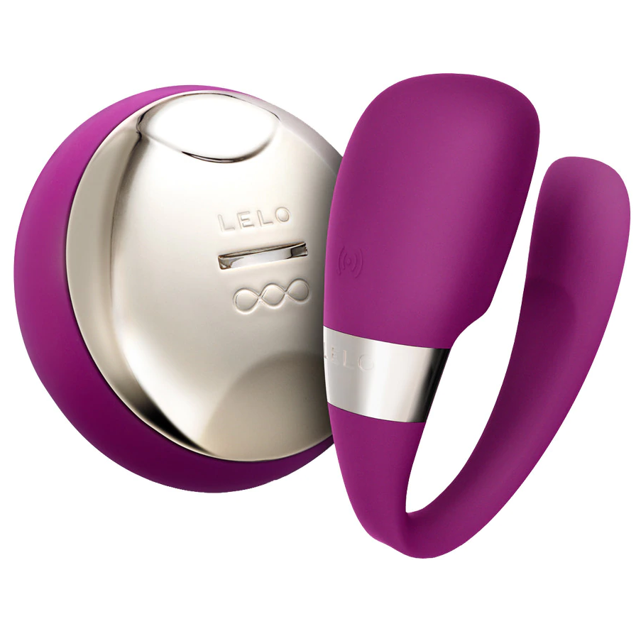 LELO Insignia Tiani 3 purple massager with sleek design, ergonomic shape, and textured surface for enhanced pleasure.