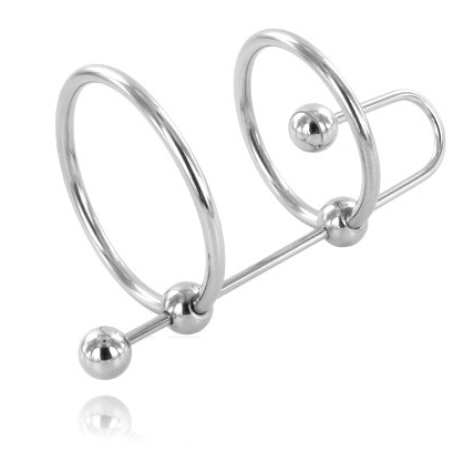 Metal Hard Extreme anillo con stop uretra, designed for enhanced comfort and support, showcasing a sleek metal finish.