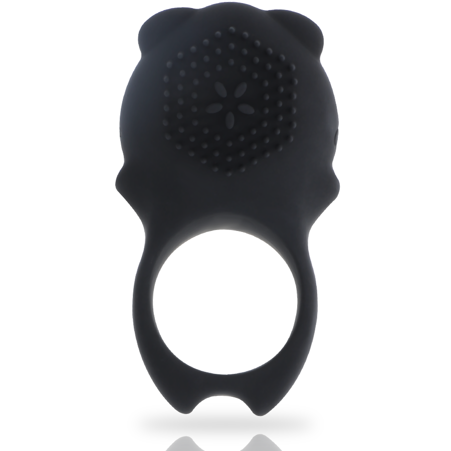 Anillo control remoto negro de la marca MIA, con diseño moderno y ajustable, para controlar dispositivos a distancia.