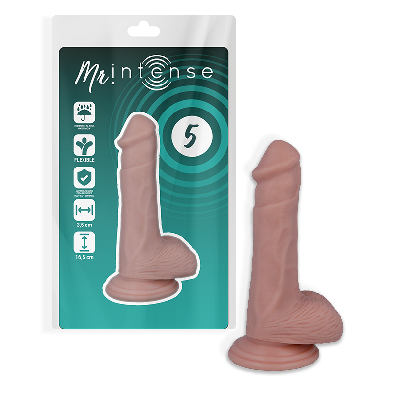 MR INTENS - 5 PENIS REALÍSTIC 16.5 CM -O- 3.5 CM