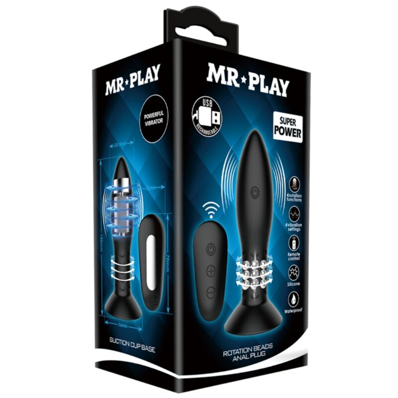 MR PLAY - PLUG AMB BOLES ROTADORES NEGRE CONTROL REMOT