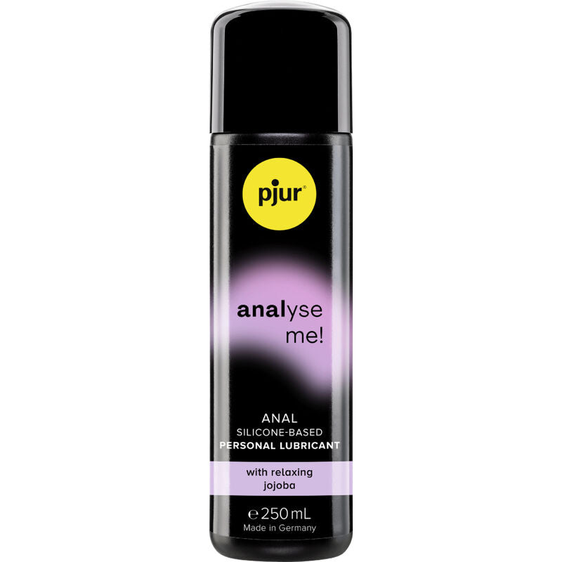 Gel relajante anal Pjur Analyse Me en botella de 250 ml, ayuda a preparar y relajar la zona anal.