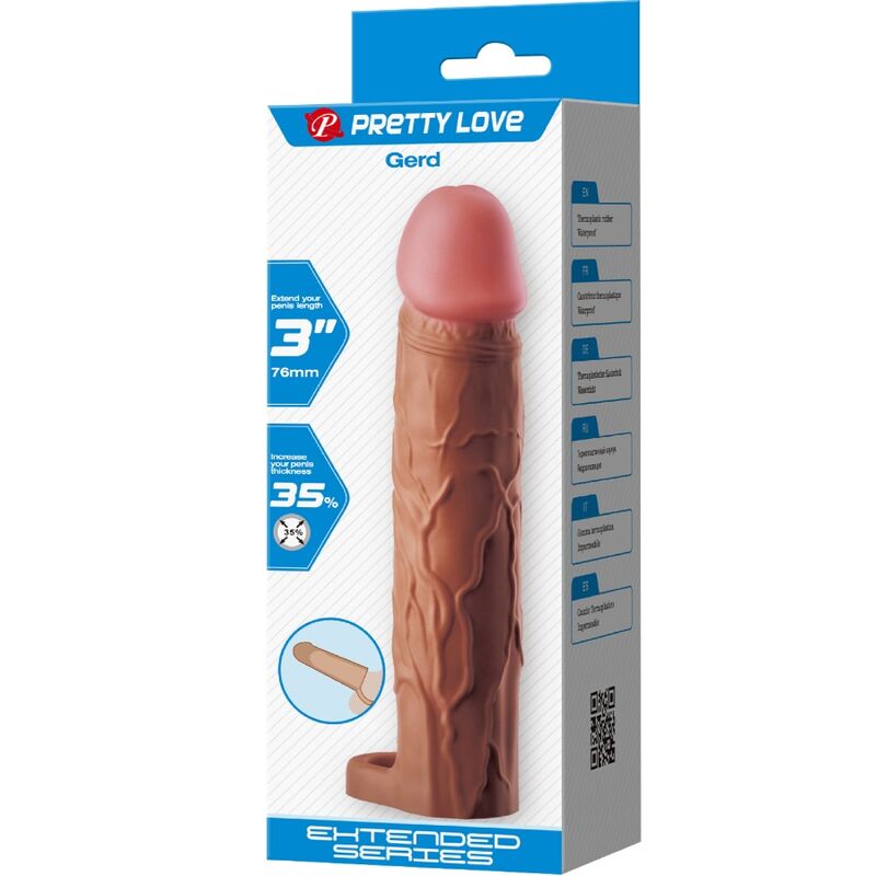 PRETTY LOVE - GERD FUNDA PER A PENIS AMB EXTENSIÓ DE 7.6 CM MULAT