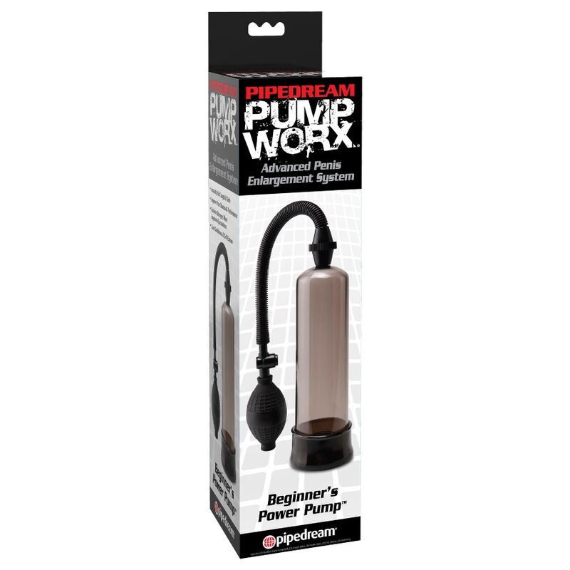 Bomba de erección para principiantes PUMP WORX en color negro, diseño compacto y fácil de usar para mayor comodidad.