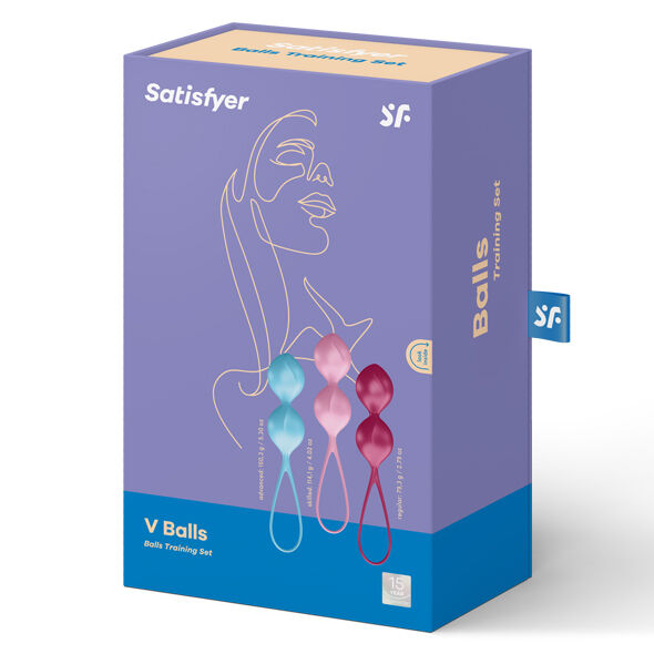 Juego de bolas de entrenamiento SATISFYER LOVEBALLS SET 2, bolas de silicona para ejercicio y tonificación del suelo pélvico.