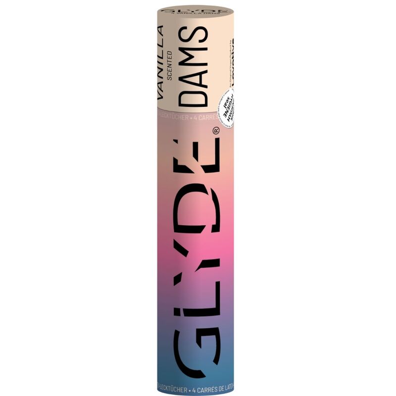 Láminas de látex SHEER GLYDE para sexo oral con aroma a vainilla, protección segura y discreta para parejas.