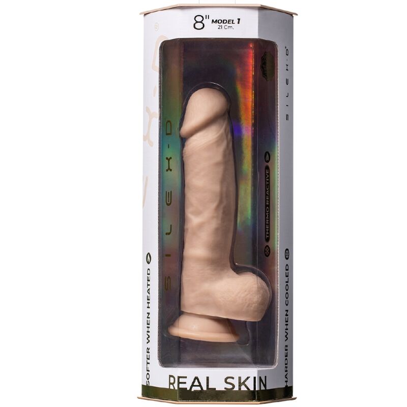 SILEXD - REIAL SKIN PENIS SUPER REALÍSTIC TERME REACTIU 21 CM PREMIUM SILEXPAN NATURAL