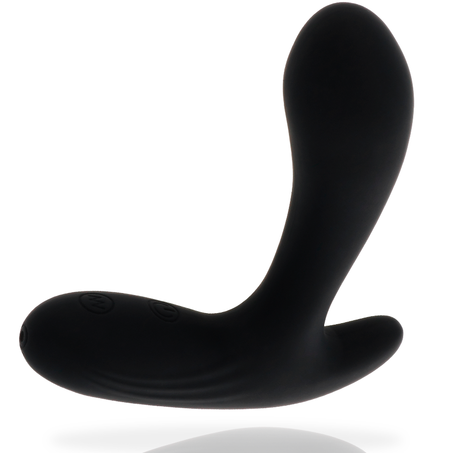 Masajeador anal negro de la marca ADDICTED TOYS con vibración, diseñado para uso íntimo y placer personal.