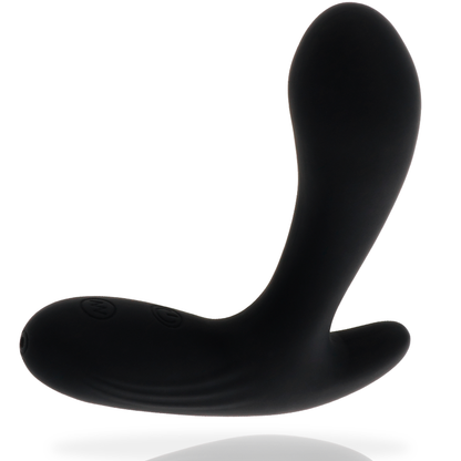 Masajeador anal negro de la marca ADDICTED TOYS con vibración, diseñado para uso íntimo y placer personal.