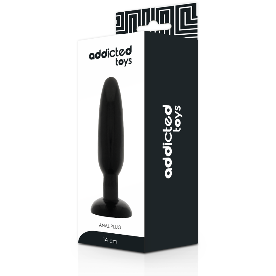 Plug anal de 14 cm de la marca ADDICTED TOYS, con forma ergonómica y superficie lisa para uso cómodo y seguro.