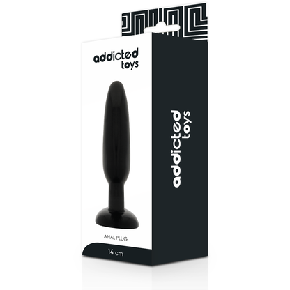 Plug anal de 14 cm de la marca ADDICTED TOYS, con forma ergonómica y superficie lisa para uso cómodo y seguro.