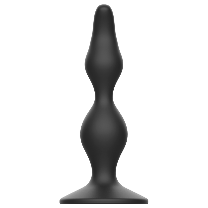 Plug anal negro de 12 cm de la marca ADDICTED TOYS, con forma ergonómica y superficie lisa para uso sexual seguro.