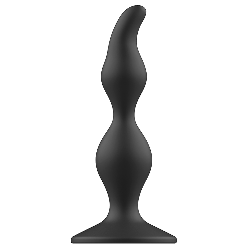 Plug anal negro de 12 cm de la marca ADDICTED TOYS, con forma ergonómica y superficie suave para placer y comodidad.