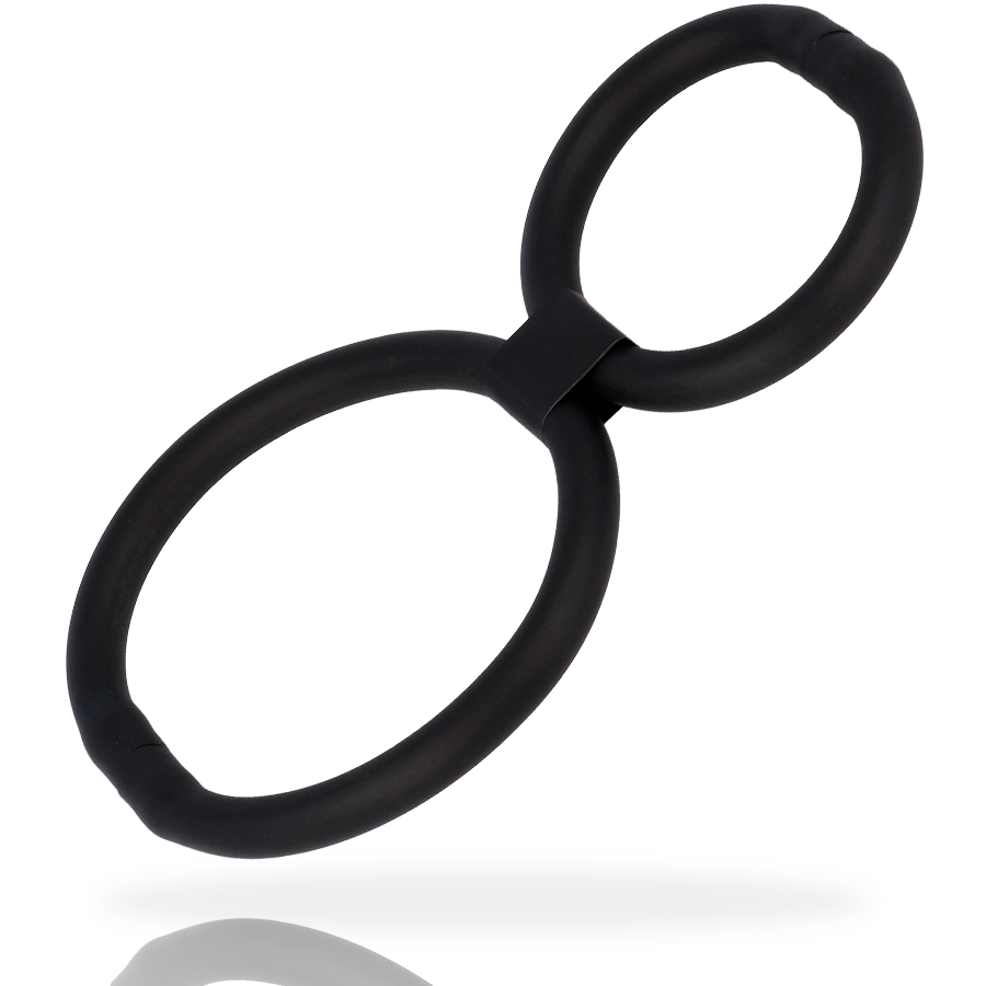 Anillas ajustables para pene de la marca ADDICTED TOYS, hechas de material resistente, en color negro.