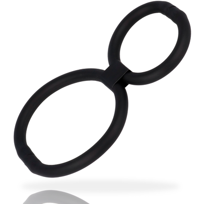 Anillas ajustables para pene de la marca ADDICTED TOYS, hechas de material resistente, en color negro.