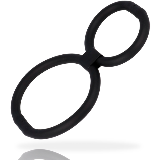 Anillas ajustables para pene de la marca ADDICTED TOYS, hechas de material resistente, en color negro.
