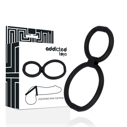 Anillas ajustables para pene de la marca ADDICTED TOYS, material metálico y diseño resistente, para mayor restricción y estimulación.